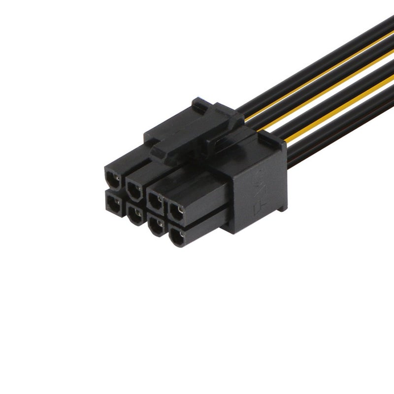 J&D 8 Pin PCIe to 2 x 4 Pin LP4 Molex Power Cable Adapter (2 Pack), 6 inch / 15 cm, Black - Image 3